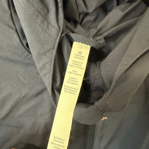 Lululemon Kicking Asphalt Jacket Coat Full Zip Blue 2 Vented Hooded - Picture 3 of 8